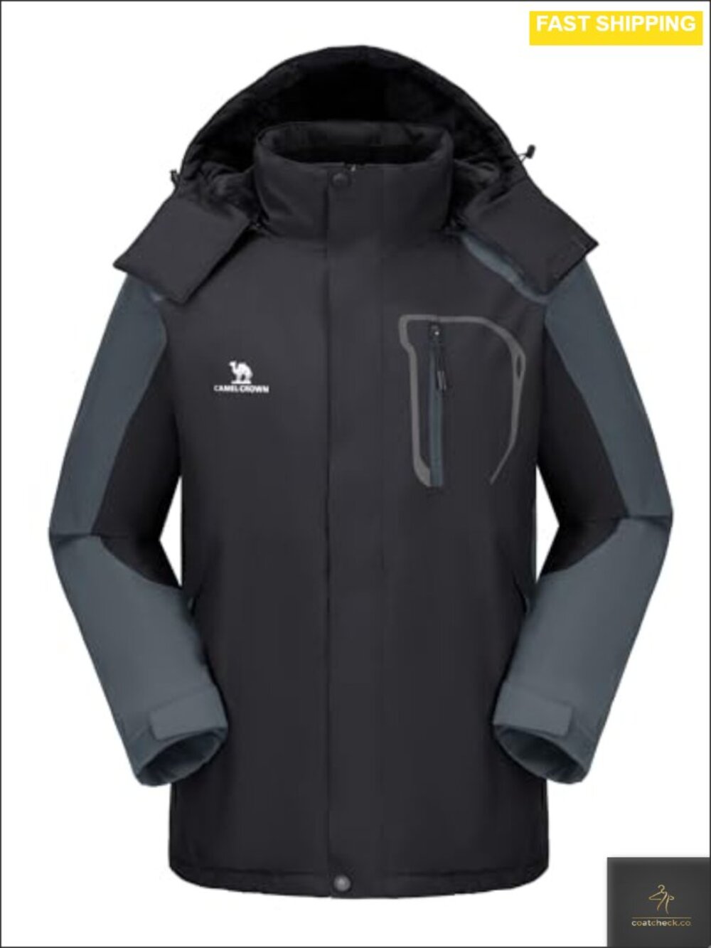 Men's Waterproof Ski Snow Jacket Warm Winter Coat Removable Hood